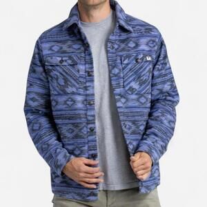 LIV Outdoor Shay Shacket Mens L Aztec Pattern Heavyweight Overshirt